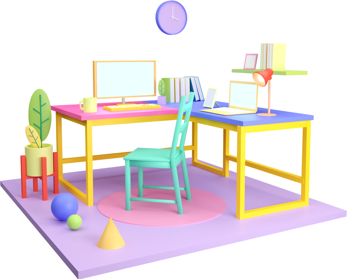 Fun 3D Designer's Desk